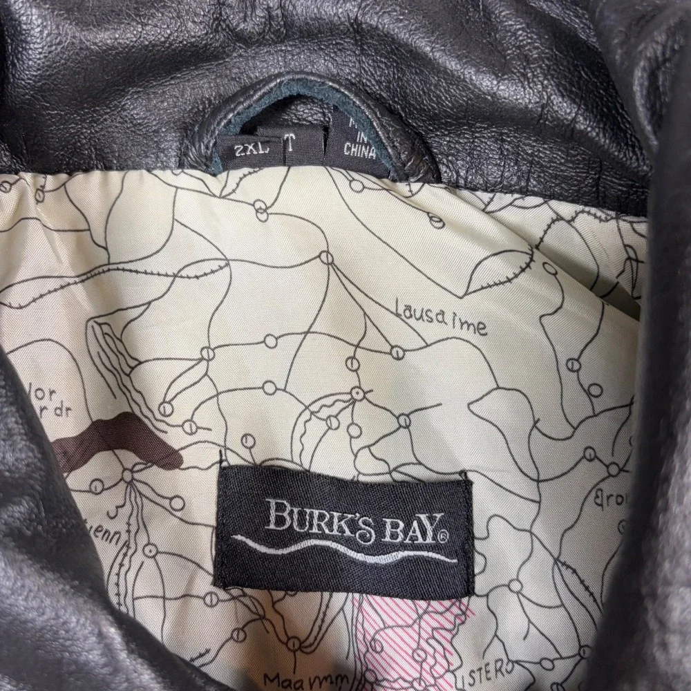 Burks Bay‎ Jacket Men's 2XL FedEx Freight Leather Bomber President Safety Team